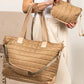 Down Handbag Quilted Zipper  Fluffy Work Tote Bag