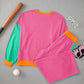 Block Pullover Loose Pant Set