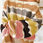 Wave Striped Balloon Sleeve Loose Sweater