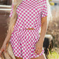 (Preorder 5.1)Checkerboard Tee and Skorts 2 Piece Outfit