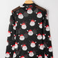 Christmas Fashion Print Slim Fit Long Sleeve Top