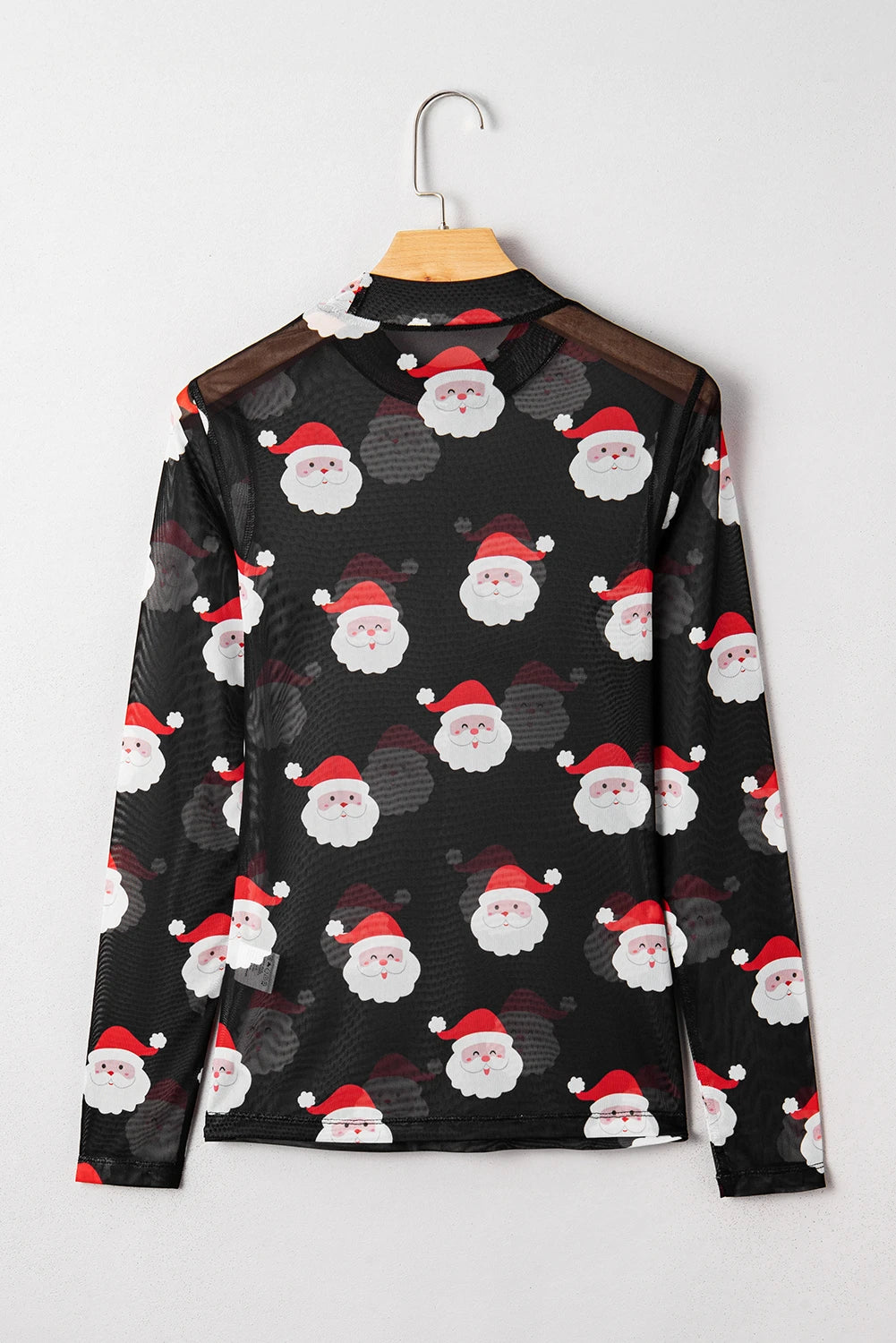 Christmas Fashion Print Slim Fit Long Sleeve Top