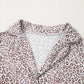 Leopard Print Long Sleeve and Pants Pajamas Set