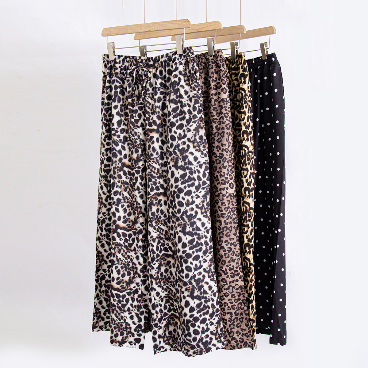 Polk Leopard Print Wide Leg Pants