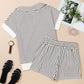 V Neck Tee and Casual Short Set