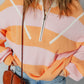 Colorblock Half Zip Oversize Sweater