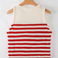 Textured Knit Ribbed Hem Sweater Tank Top
