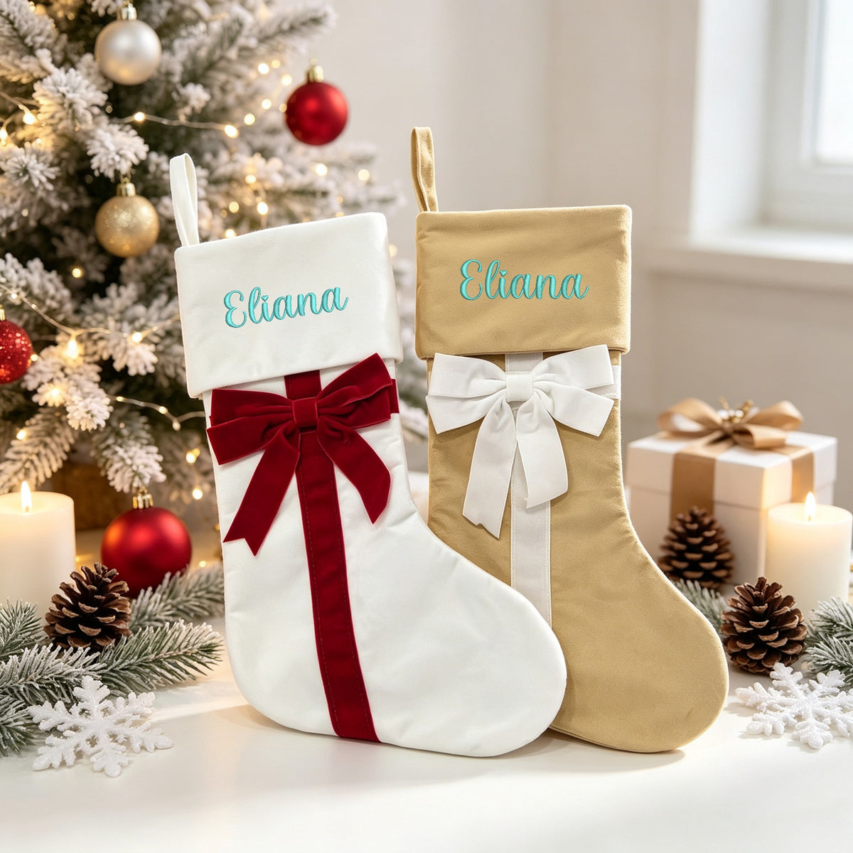 Customized Christmas stockings for the family