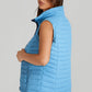 Plush Collared Quilted Zipped Puffer Vest