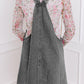 Front Button Pocketed Denim Dress