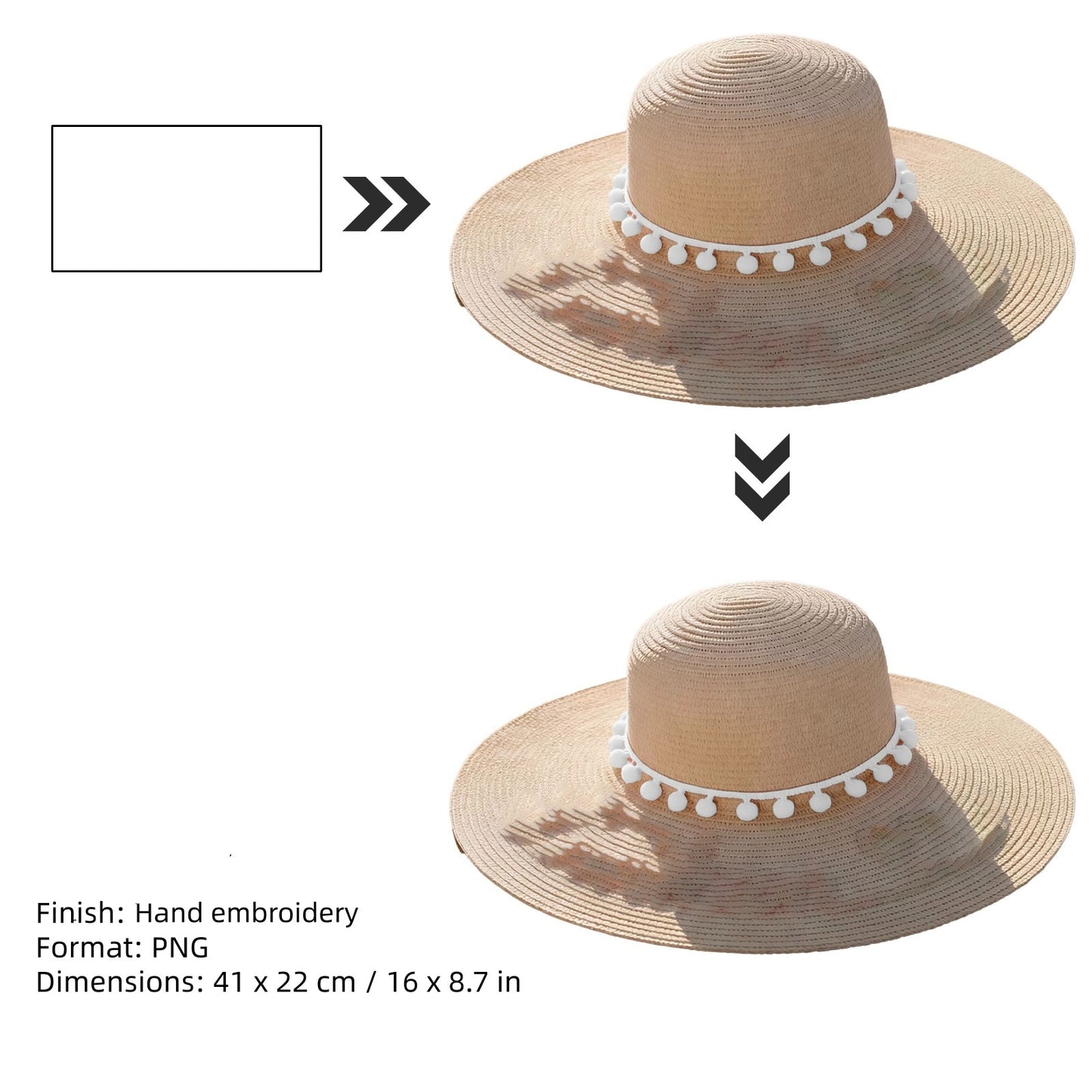 Women's Personalized Summer Straw Hat