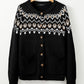 Western Fashion Abstract Printed Cardigan Sweater