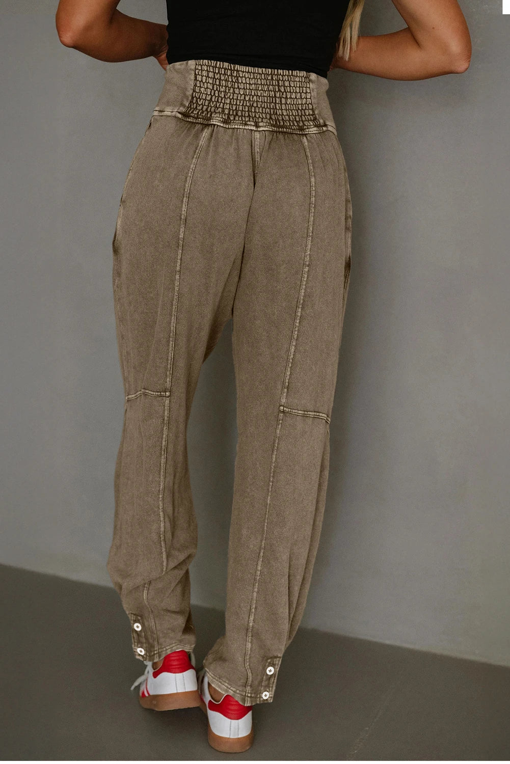 Jogger Style High Waist Casual Pants