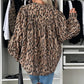 Leopard Balloon Sleeve Shirt