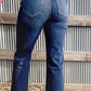 Wash Raw Hem High Waist Flared Jeans