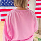 USA Map Patched Graphic Patriotic Sweatshirt