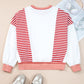 Colorblock Patchwork Contrast Stitching Oversize Sweatshirt