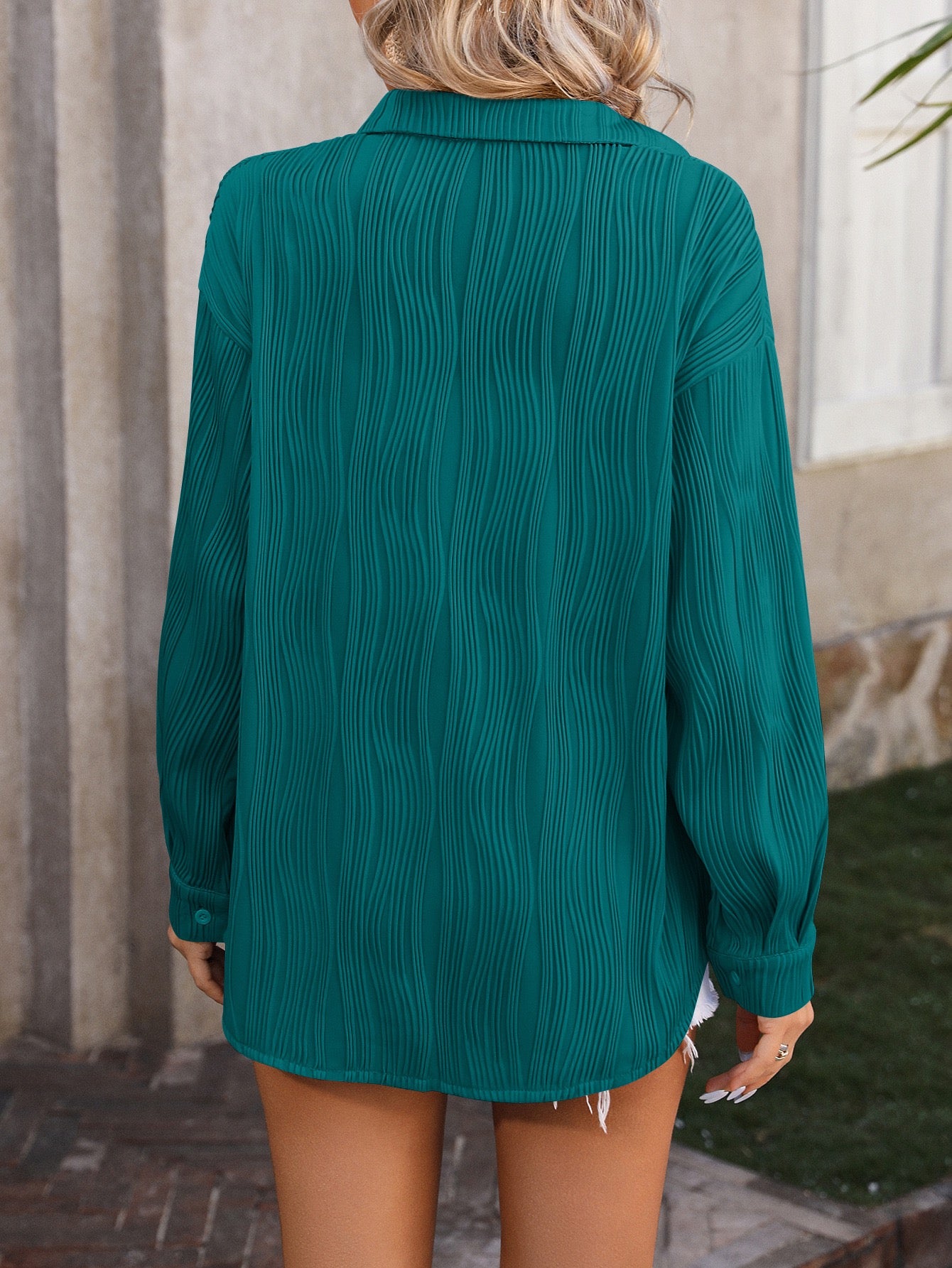 Cozy Wavy Texture Shirt