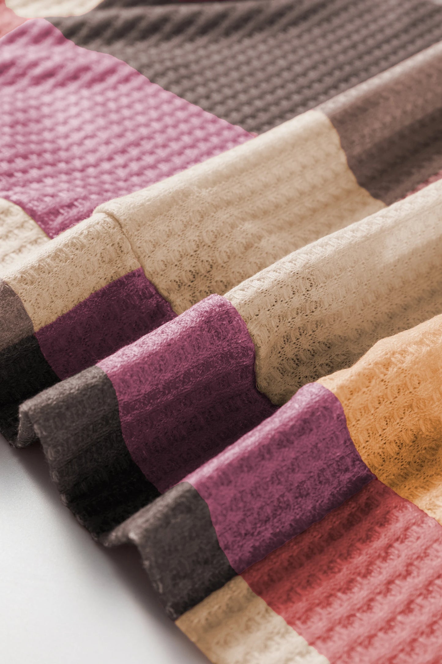 Textured Knit Long Sleeve Loose Top