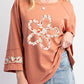 Flower Patch Exposed Seam Top