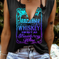 Printed V-neck Sleeveless T-shirt