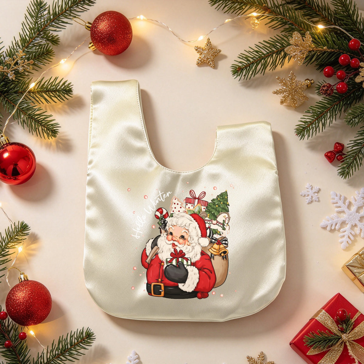 Personalized Satin Japanese Knot Bag-Heat Transfer Printing