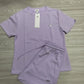 Alo-Short Pants and Short Sleeve Top Set(A2166)