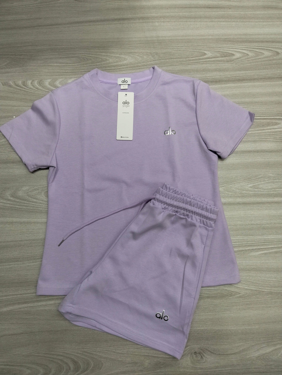 Alo-Short Pants and Short Sleeve Top Set(A2166)
