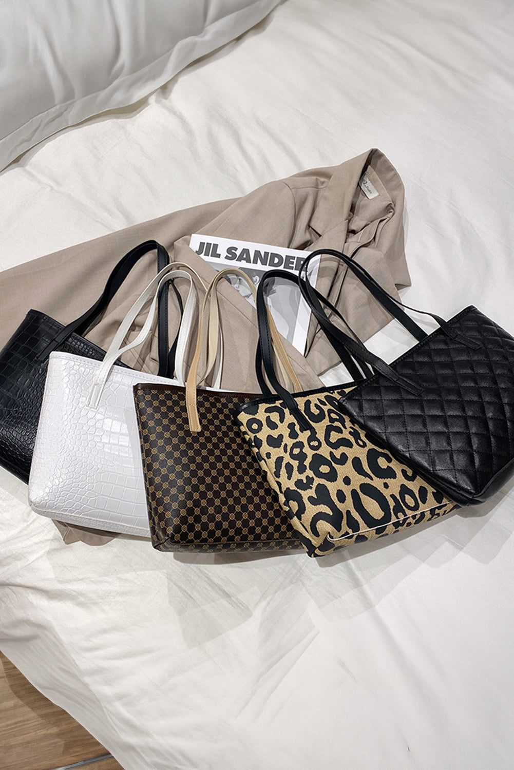 Quilted PU Leather Shoulder Bag