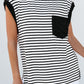Chest Pocket Patch Round Neck Tank Top