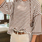 Knit Split Hem Half Sleeve Loose Top