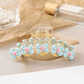 Pink Flower Bow Knot Decor Large Hair Clawclip