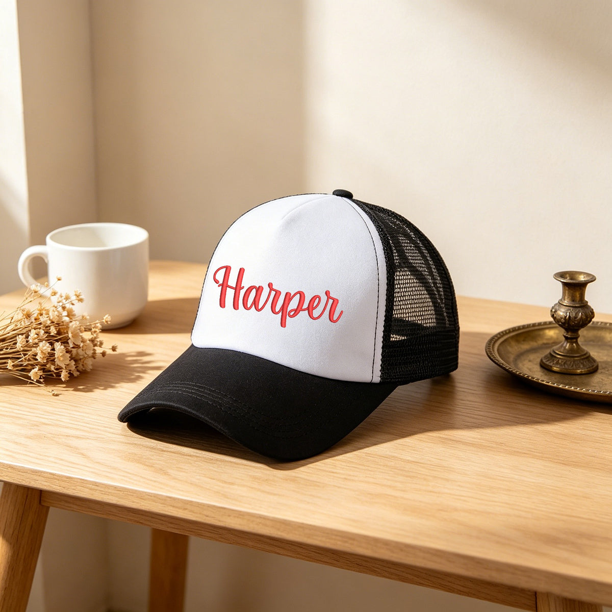 Embroidered Mesh Baseball Cap