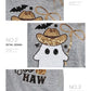 Grey Sequin Western Ghost Print Long Sleeve Round Neck Sweatshirt