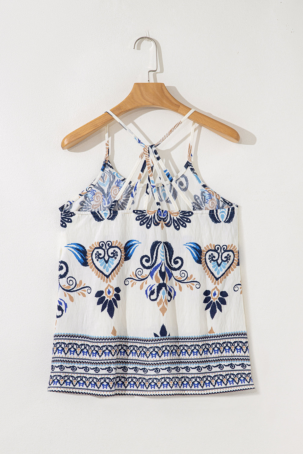 Bohemian Fashion Print Spaghetti Straps Loose Tank