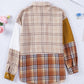 Plaid Color Block Patchwork Shacket