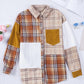 Plaid Color Block Patchwork Shacket