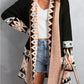 Western Aztec Open Front Sweater Cardigan