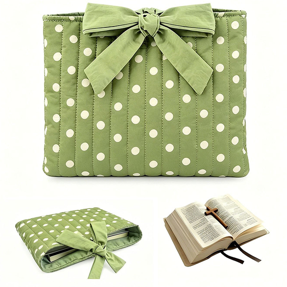 Walk By Faith Bible Cover Bow-tie Drawstring Bag