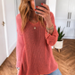 Crochet Hollow-out Jumper Top Sweater