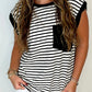 Chest Pocket Patch Round Neck Tank Top