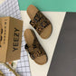 Beach Double Buckle Cork Slippers
