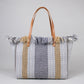 Fringed Embroidered Beach Bag