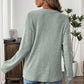 Texture Drop Shoulder Henley Knit Top