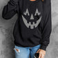 Spooky Face Printed Halloween Fashion Baggy Sweatshirt