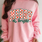 MERRY & Bright Graphic Holiday Pullover Sweatshirt