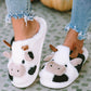 Cute Cow Cotton Slippers