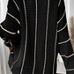 Colorblock Striped V Neck Knitted Sweater