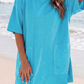 Drop Shoulder Loose Casual T Shirt Mini Dress