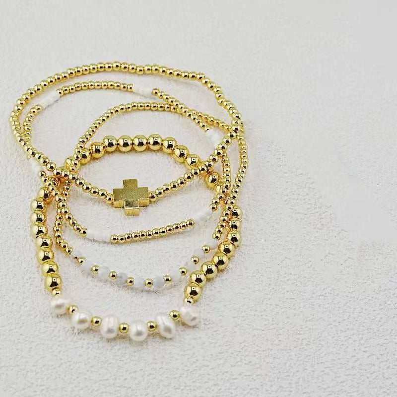 4pcs Pearl Bracelet Set